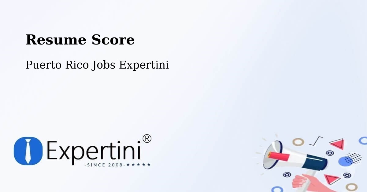 Resume Score - Puerto Rico Jobs Expertini
